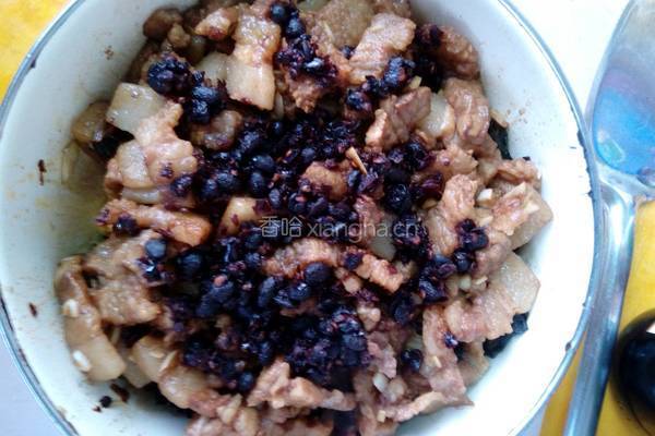 老干妈菜干豆腐蒸肉的做法图解5