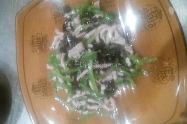 青椒木耳肉丝的做法图解4