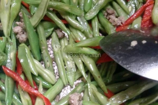 炒四季豆的做法图解5