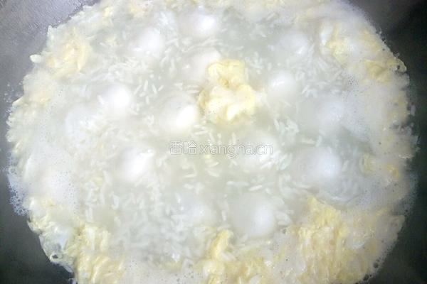 蛋花米酒汤圆的做法图解4