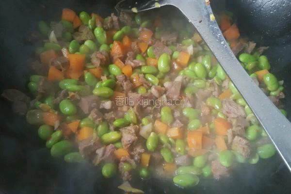 五香牛肉烧青豆的做法图解8