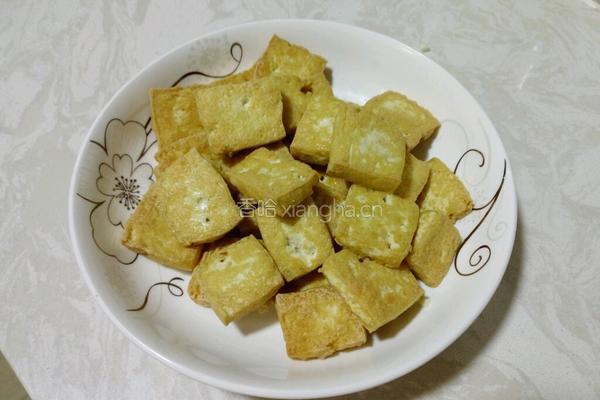 小炒煎豆腐的做法图解3