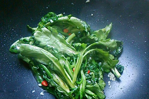蒜蓉茼蒿的做法图解4