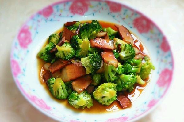 腊肉小炒西兰花的做法图解9