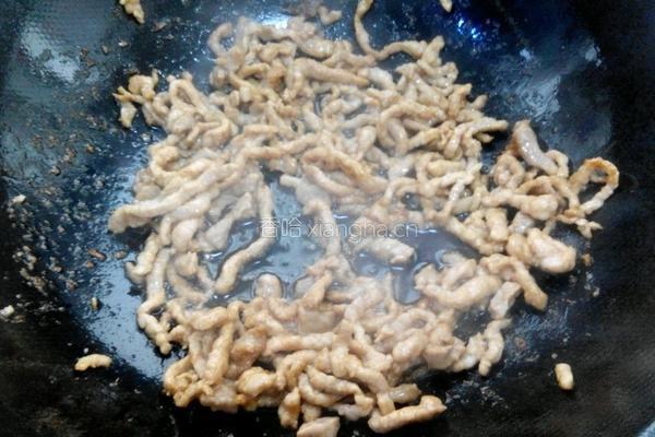 西芹炒肉丝的做法图解4