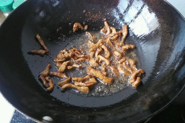 芸豆角炒肉丝的做法图解7