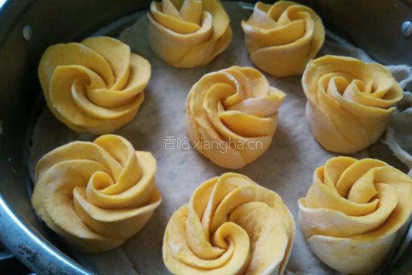 南瓜玫瑰卷的做法图解10