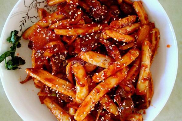 辣酱鱿鱼炒鸡胗的做法图解11