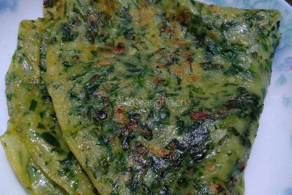 荠荠菜煎饼的做法图解5
