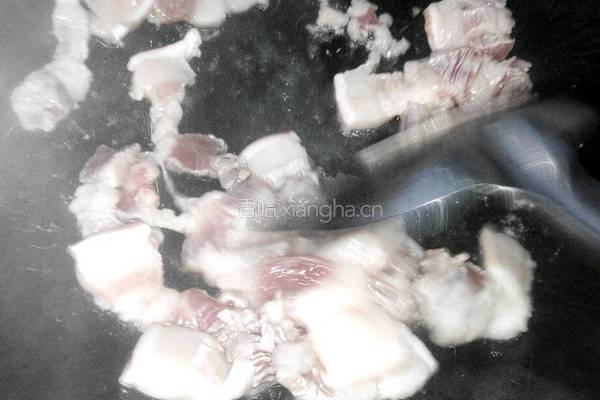 五花肉炒豆角的做法图解3