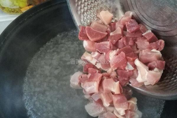 豆角炖肉的做法图解3
