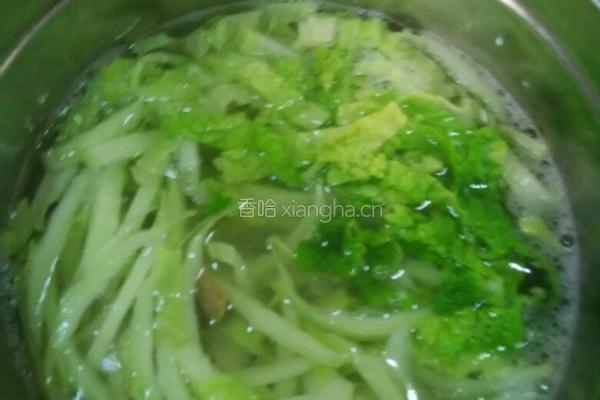 白菜面条的做法图解5