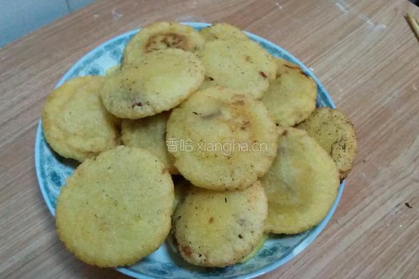 粘玉米面豆沙饼的做法图解5