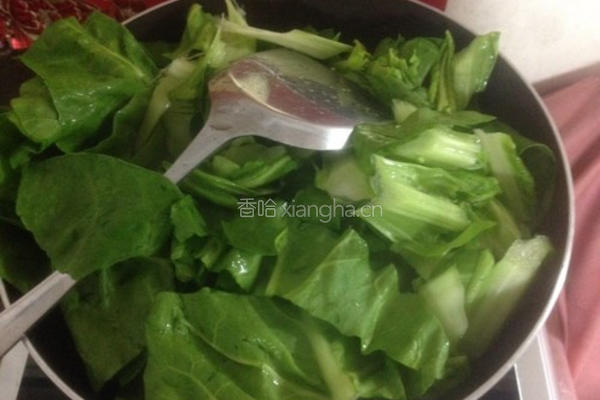 带汤厚合炒荞头的做法图解5