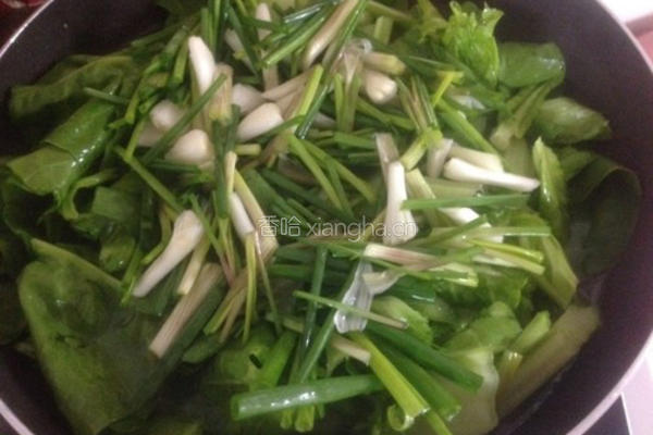 带汤厚合炒荞头的做法图解7