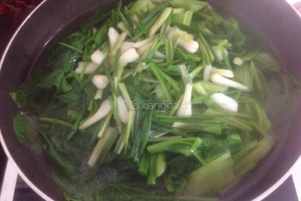 带汤厚合炒荞头的做法图解9
