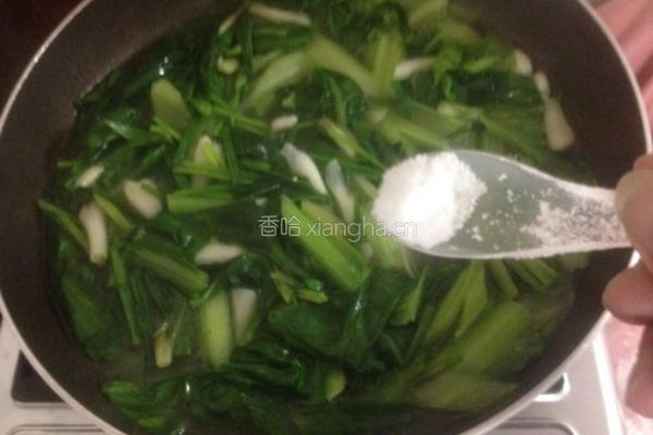 带汤厚合炒荞头的做法图解10