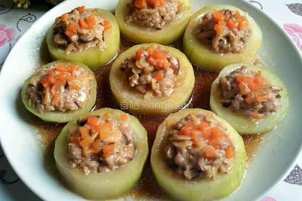 瘦肉香菇酿节瓜的做法图解11