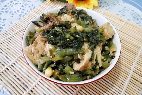 雪里蕻炒豆腐的做法图解10