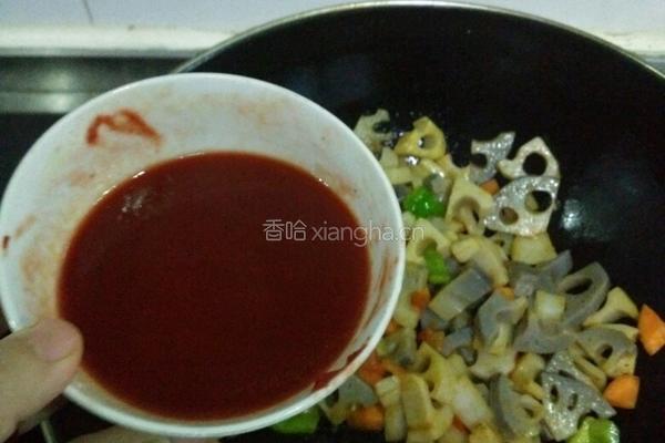 茄汁藕丁的做法图解11