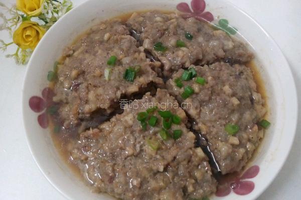 鱿鱼蒸肉饼