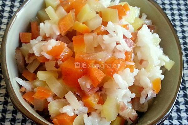 腊肉蒸饭的做法图解8