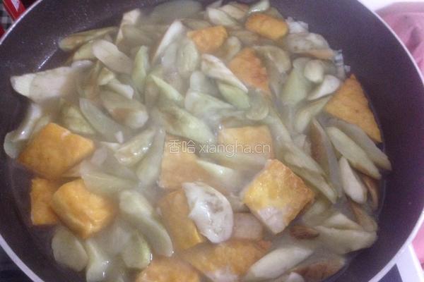 白茄子焖黄豆腐的做法图解12