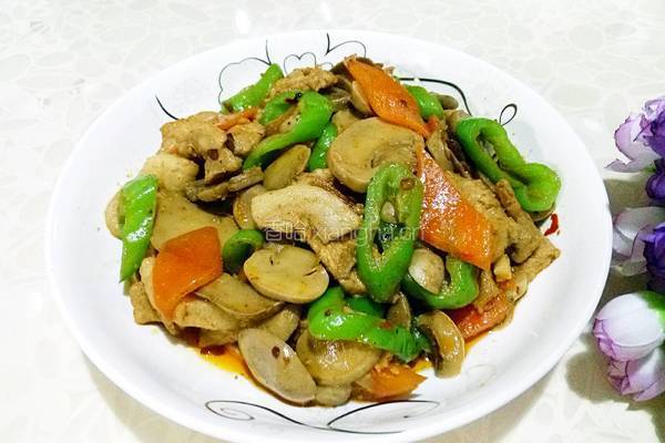口蘑炒肉片的做法图解11