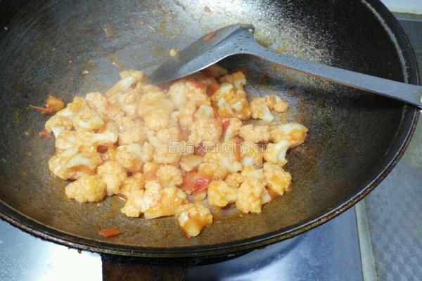 番茄菜花的做法图解4