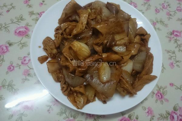 洋葱炒大肠的做法图解5