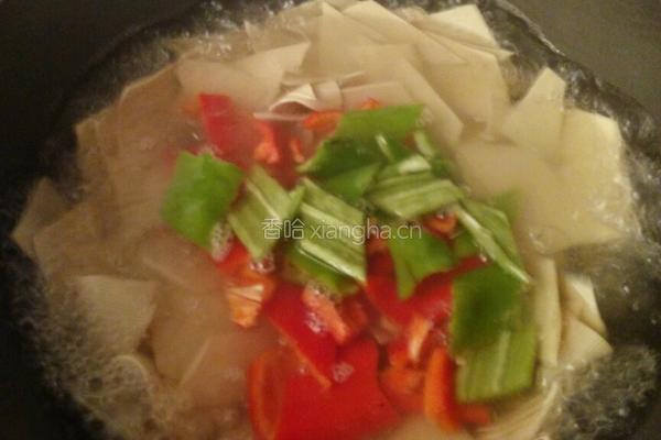 尖椒豆腐皮的做法图解4