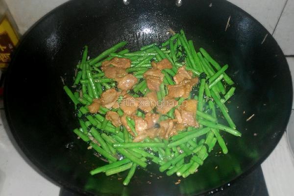 紫苏豆角炒肉片的做法图解8