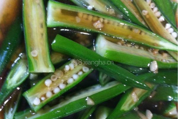 浇汁秋葵的做法图解8
