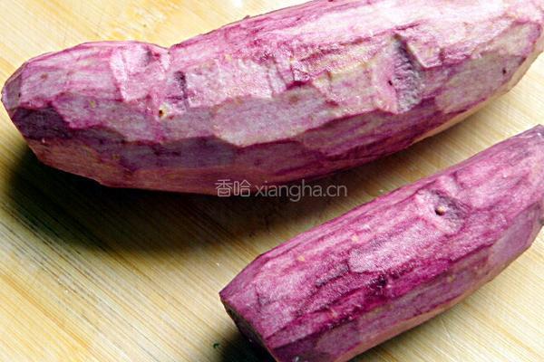 紫薯糯米饼的做法图解1