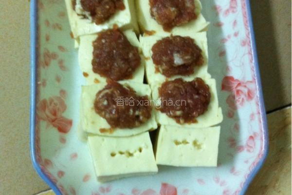 蒸肉酿豆腐的做法图解4