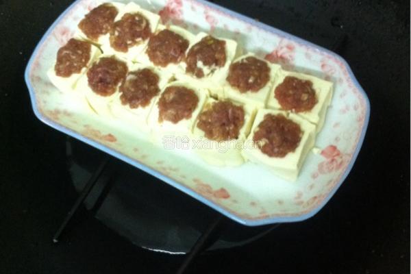 蒸肉酿豆腐的做法图解5