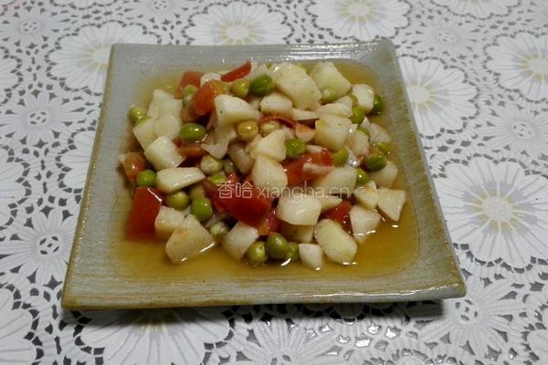 番茄豌豆山药丁的做法图解5