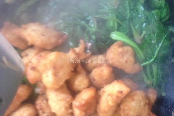 菠菜烧丸子的做法图解4