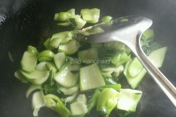 青菜蛋炒饭的做法图解3