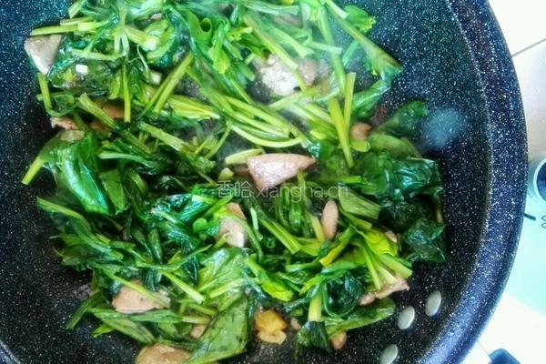 菠菜炒猪肝的做法图解5
