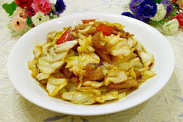 包菜炒五花肉的做法图解11