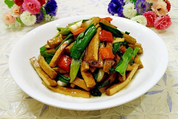 青蒜炒香干的做法图解9