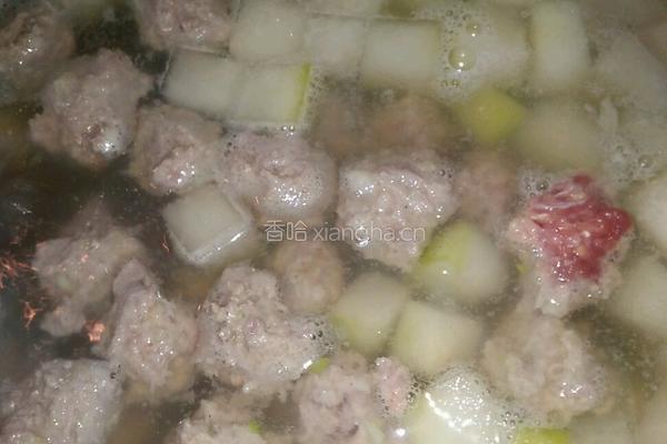 肉丸冬瓜汤的做法图解6