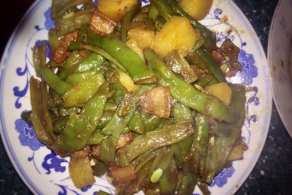 五花肉烧豆角的做法图解7