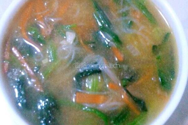 菠菜粉丝汤的做法图解3