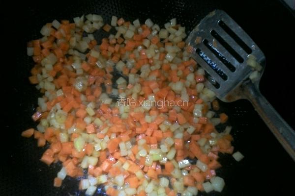 五彩虾仁炒饭的做法图解5