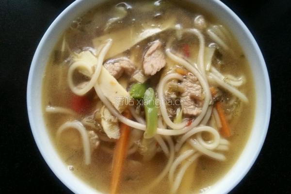 冬笋雪菜肉丝面