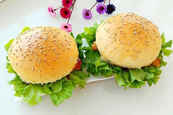 奥尔良鸡腿堡的做法图解12