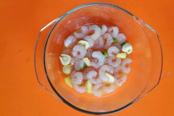 虾仁扒油菜的做法图解2