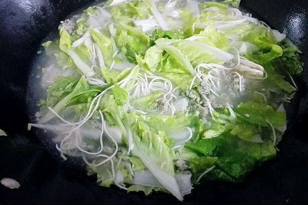 青菜肉沫面的做法图解4